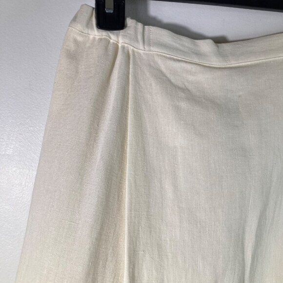 Womens Shirin Guild Linen Midi Maxi Skirt Cream S Linen Heavy Weight Stretch Wai - Picture 3 of 10